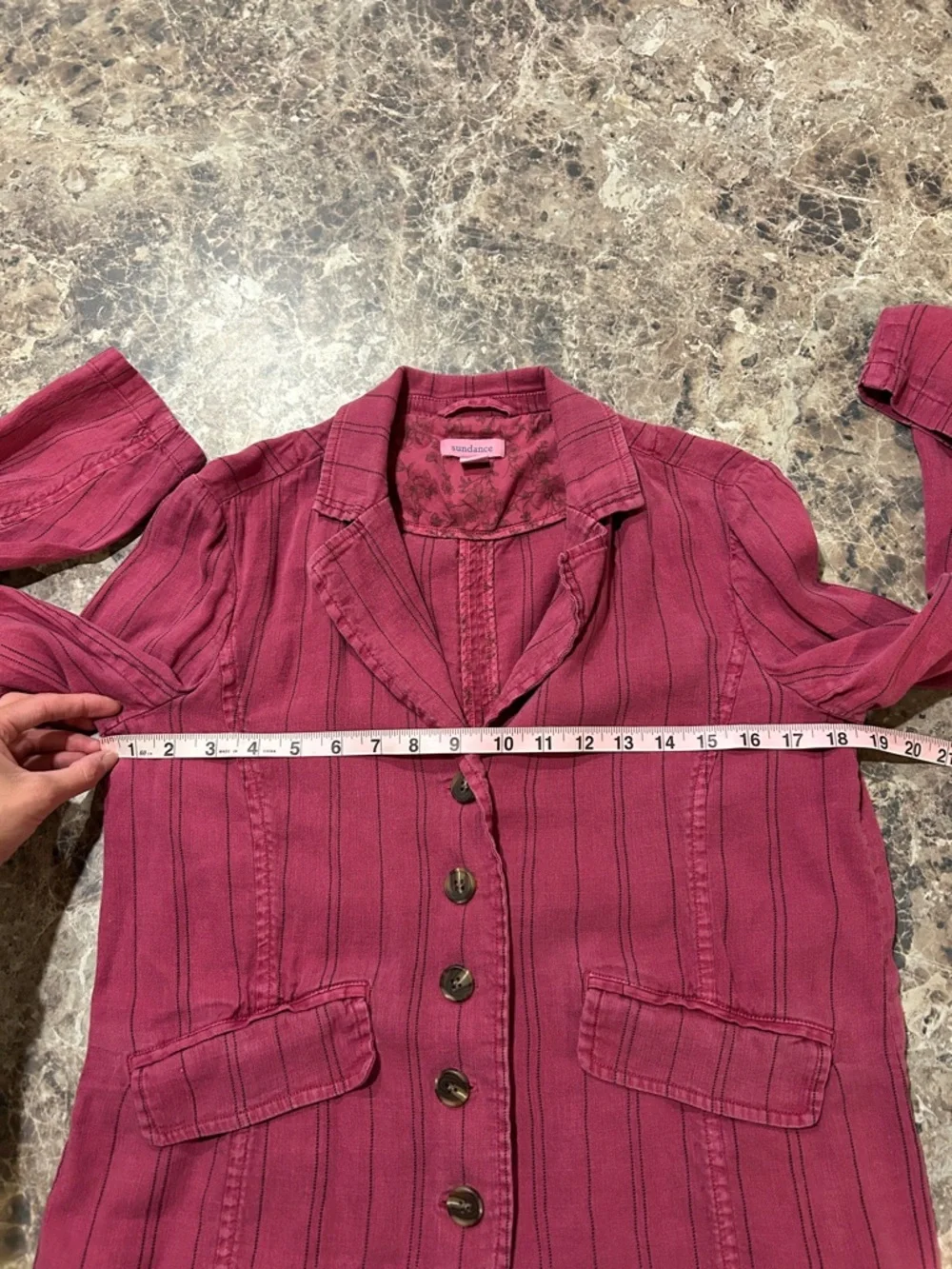 Sundance Linen Pink Blazer Jacket XS